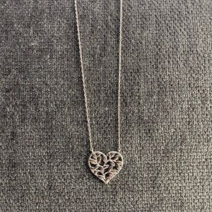 Tiffany & Co. Sterling Silver Olive Leaf Heart Necklace